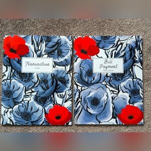 Blue Poppy Transaction Log and Bill Payment Tracker